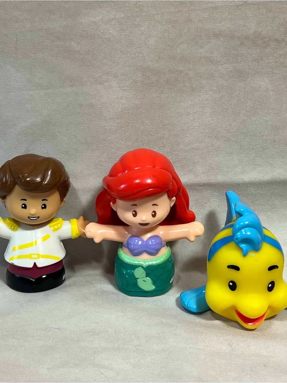 Fisher Price Little People Disney Little Mermaid Ariel Eric Flounder Lot